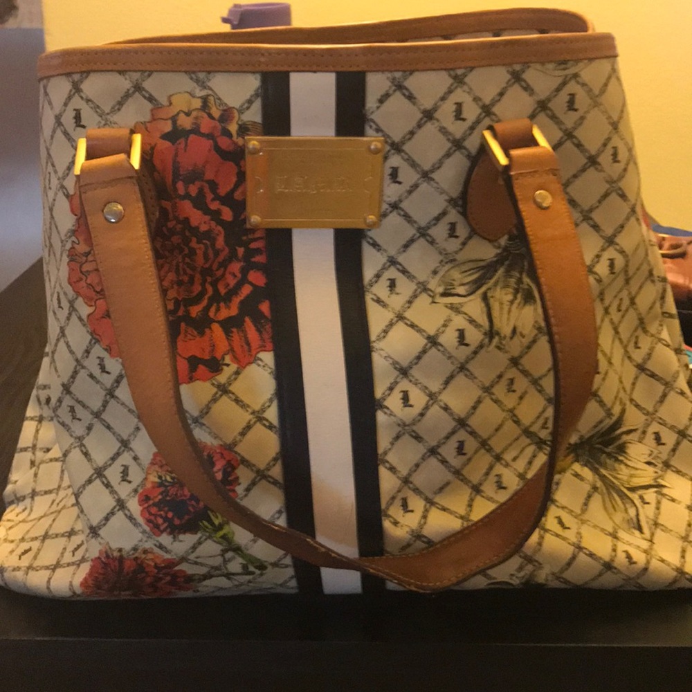 L.A.M.B. Gwen Stefani Marigold Large Tote HandBag
